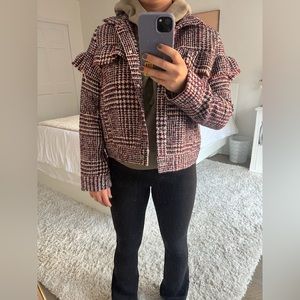 Jack by BB Dakota knit plaid jacket